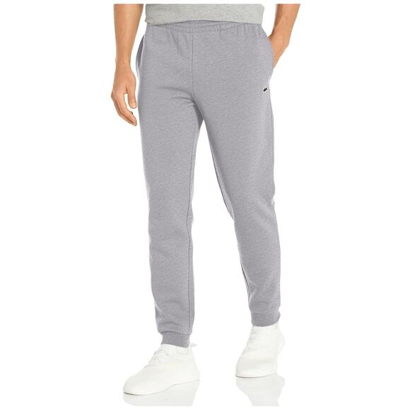 LACOSTE Men's Core Fleece Tapered Fit Joggers Size 6 XL Grey Elastic Waist NWT - Picture 1 of 13